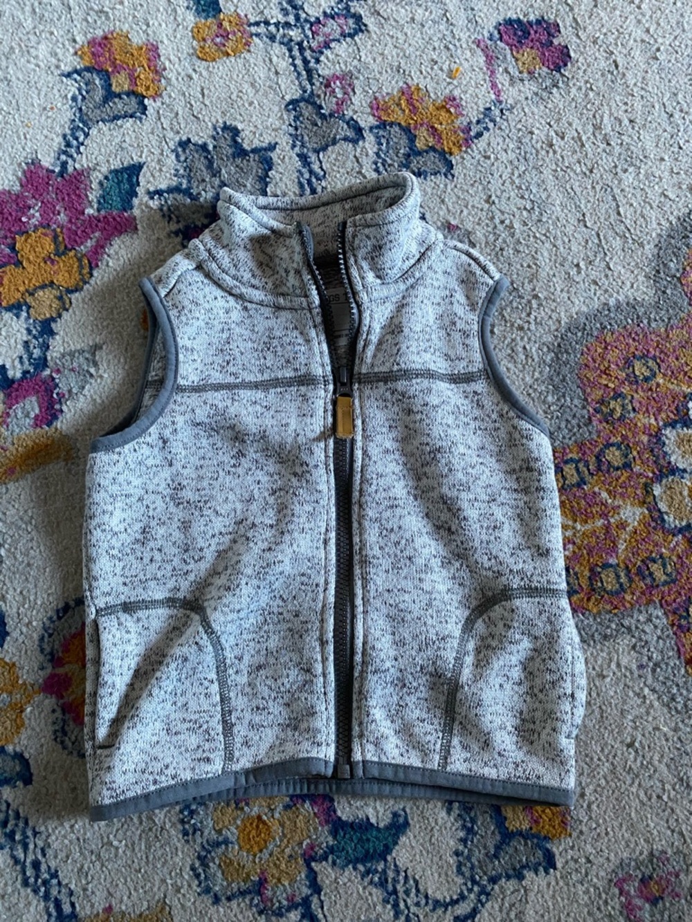 Carters Toddler Grey Vest Size 2T Zip Up